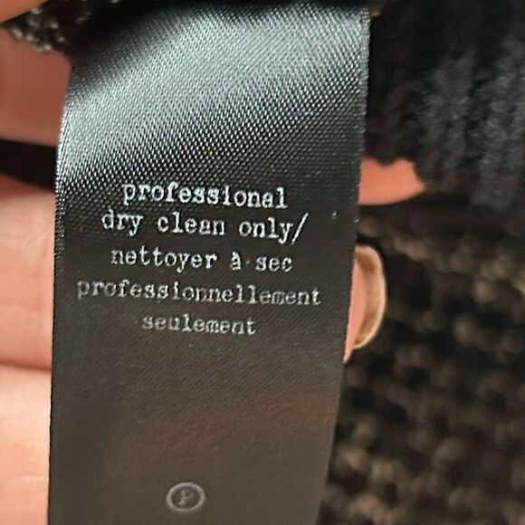 Rag & Bone Black Tweed Knit Asymmetrical Zip Up Jacket Size L - Picture 11 of 16